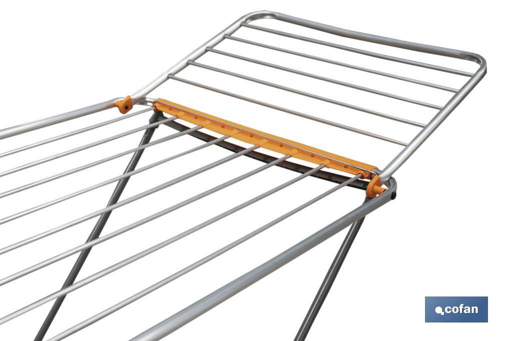 Winged Clothes Airer | With Folding Wings & Wheels | Aluminium & Polypropylene - Cofan