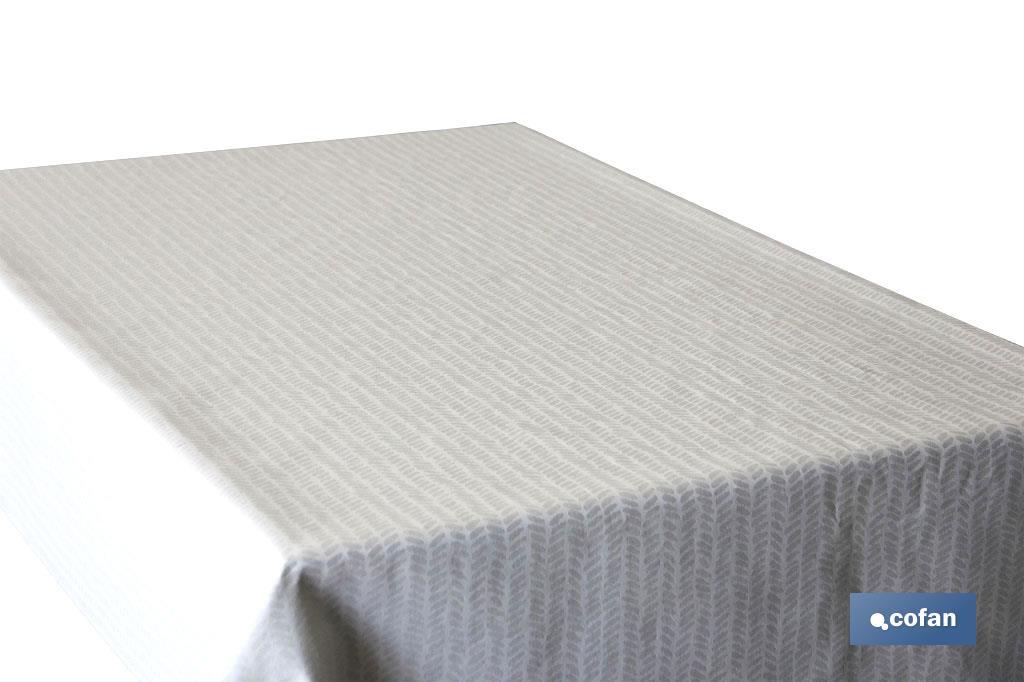 Rouleau de nappe en tissu résiné avec impression d'épis | Dimensions : 1,40 x 20 m - Cofan