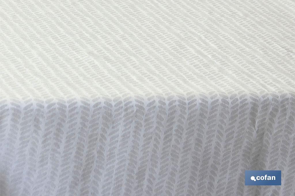Rouleau de nappe en tissu résiné avec impression d'épis | Dimensions : 1,40 x 20 m - Cofan