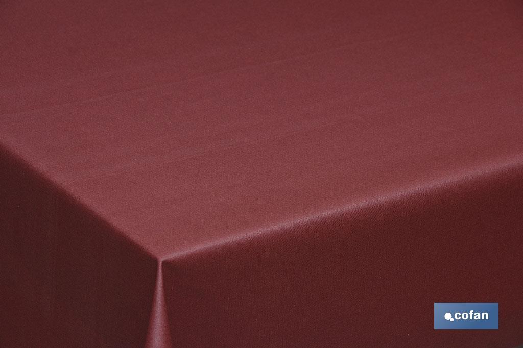 Nappe en tissu résiné antitache | Plusieurs dimensions | Couleur grenat - Cofan