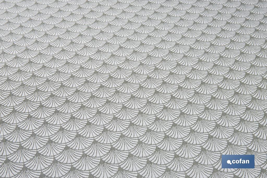 Mantel redondo antimanchas confeccionado en Jacquard con tejido resinado | Diseño de arcos verdes | Materiales: 50% algodón y 50% poliéster | Diferentes medidas - Cofan