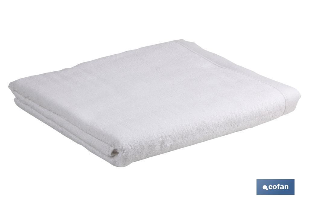 Drap de douche en Couleur Blanche | Modèle Paloma | 100 % coton | Grammage 580 g/m² | Dimensions 70 x 140 cm - Cofan