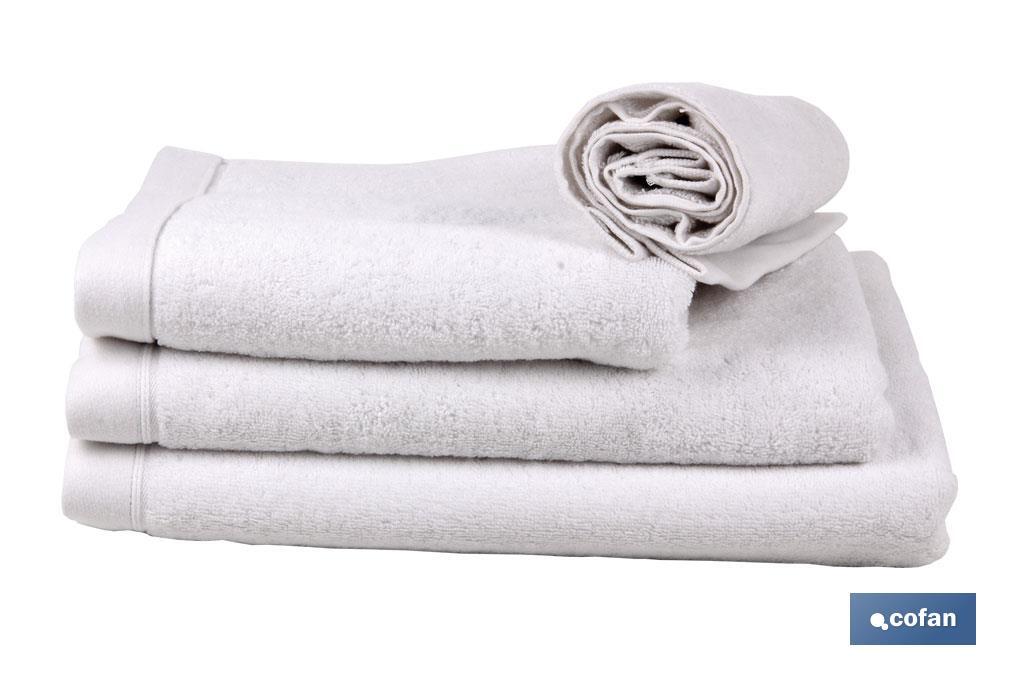 Toalla de ducha en Color Blanco | Modelo Paloma | 100% algodón | Gramaje 580 g/m² | Medidas 70 x 140 cm - Cofan