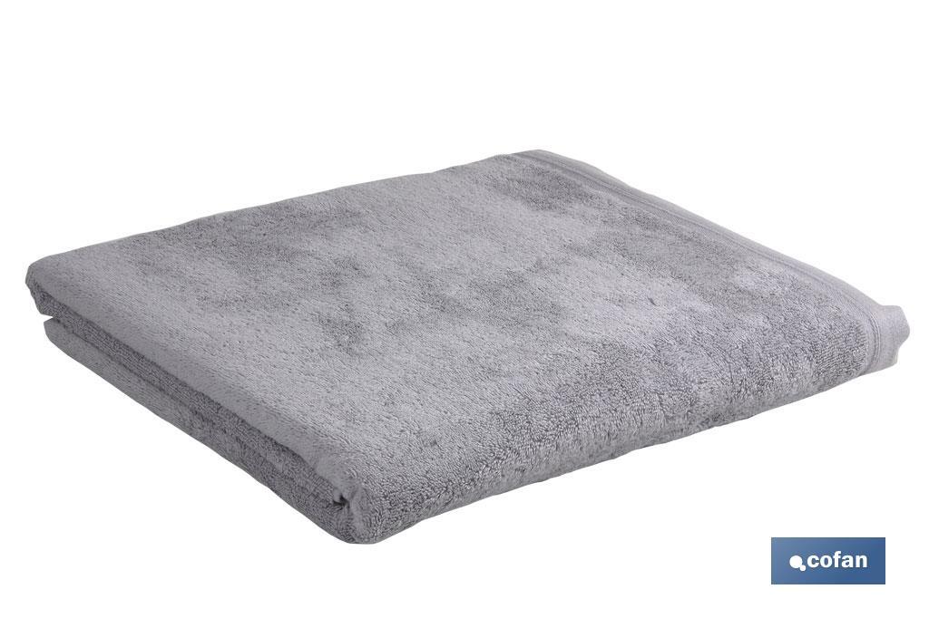 Drap de bain | Modèle Perlan | Couleur Gris Perle | 100 % coton | Grammage 580 g/m² | Dimensions 100 x 150 cm - Cofan