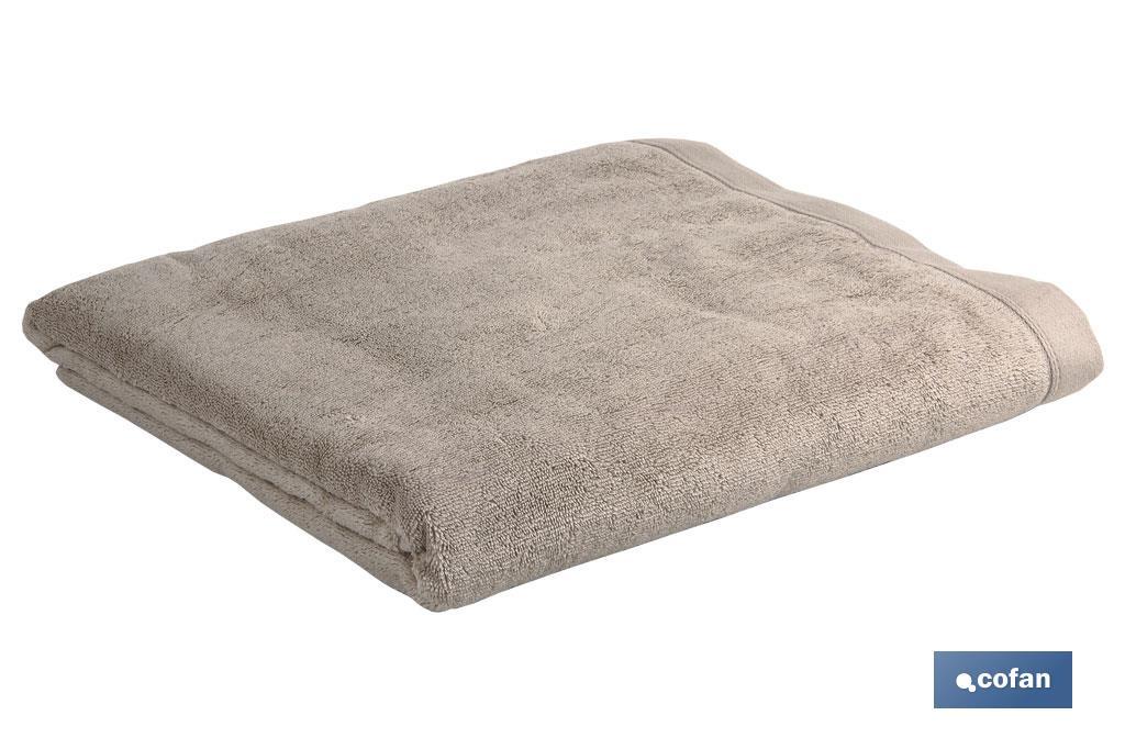 Drap de douche | Modèle Abisinia | Couleur Beige | 100 % Coton | Grammage 580 g/m² | Dimensions 70 x 140 cm - Cofan