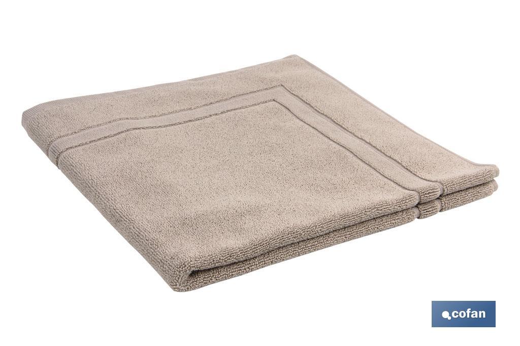 Tapis de salle de bain | Modèle Abisinia | Couleur Beige | 100 % coton | Grammage 1000 g/m² | Dimensions 60 x 60 cm - Cofan