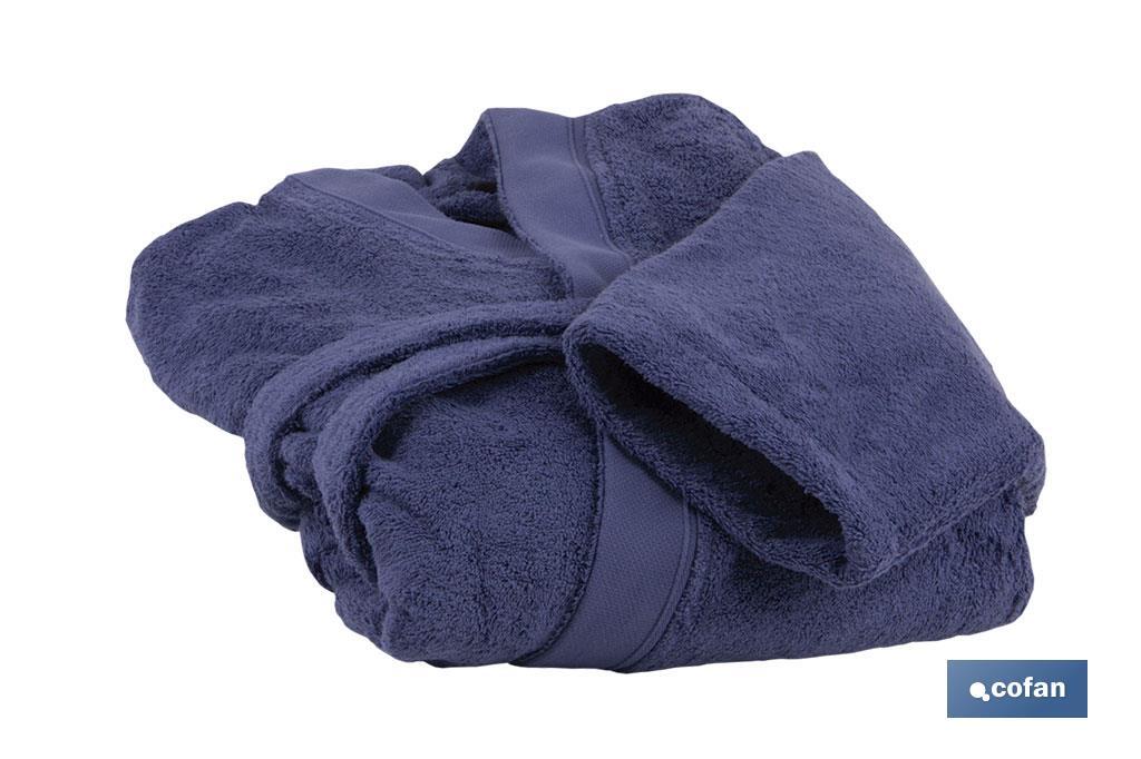 Bathrobe | Marín Model | Navy blue | 100% cotton | Weight: 500g/m² | Several sizes - Cofan