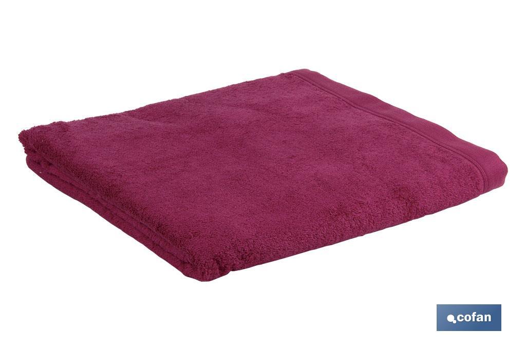 Serviette d'invité | Modèle Mar Rojo | Couleur Pourpre | 100 % Coton | Grammage 580 g/m² | Dimensions 30 x 50 cm - Cofan