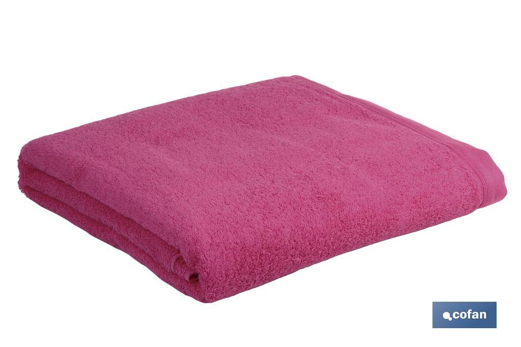 Drap de douche | Couleur Fuchsia | Modèle Primavera | 100 % Coton | Grammage 580 g/m² | Dimensions 70 x 140 cm - Cofan