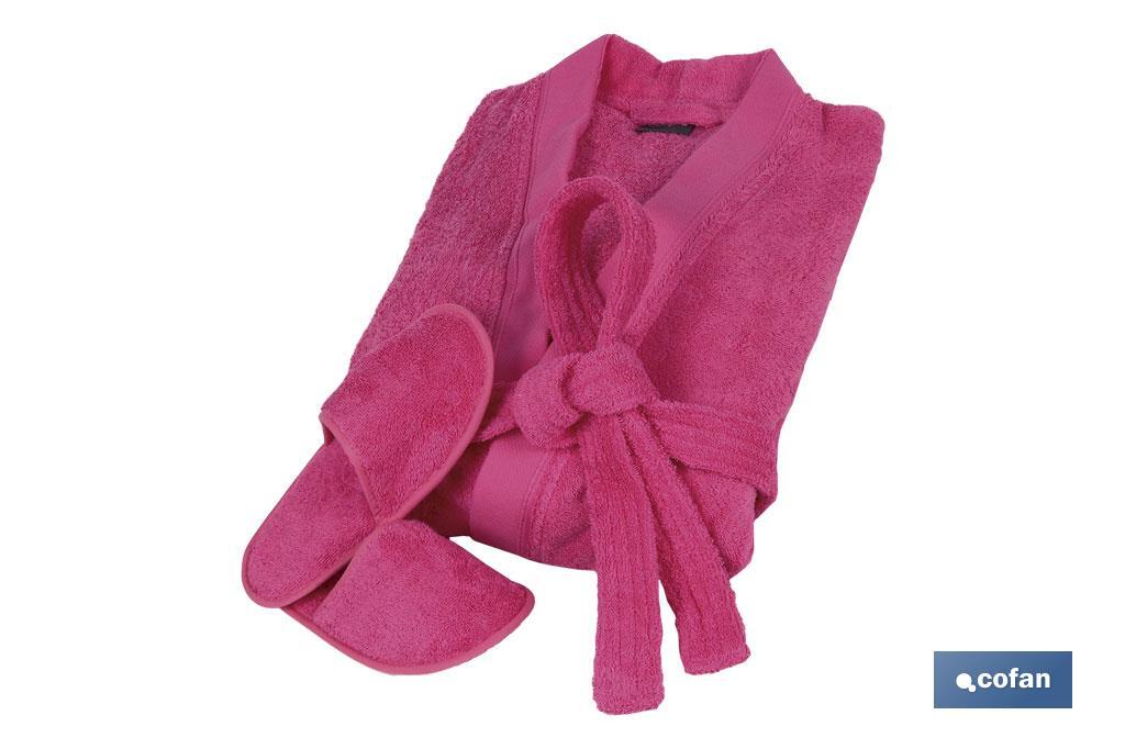 Bathrobe | Primavera Model | Fuchsia | 100% cotton | Weight: 500g/m² | Several sizes - Cofan