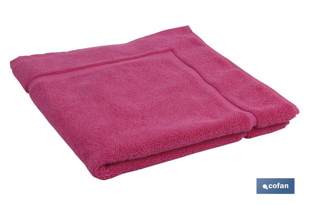 Tappeto da bagno | Modello Primavera | Fucsia | 100% cotone | Grammatura: 1000 g/m² | Dimensioni: 60 x 60 cm - Cofan