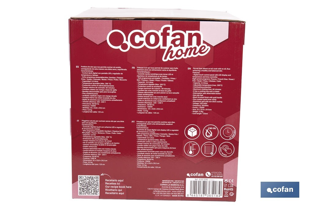 Air fryer | 3.5-litre capacity - Cofan