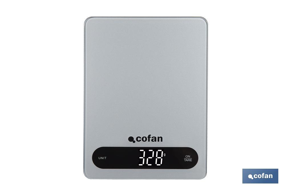 Balance de cuisine numérique disponible en 3 couleurs | Écran LED | 4 capteurs de haute précision - Cofan