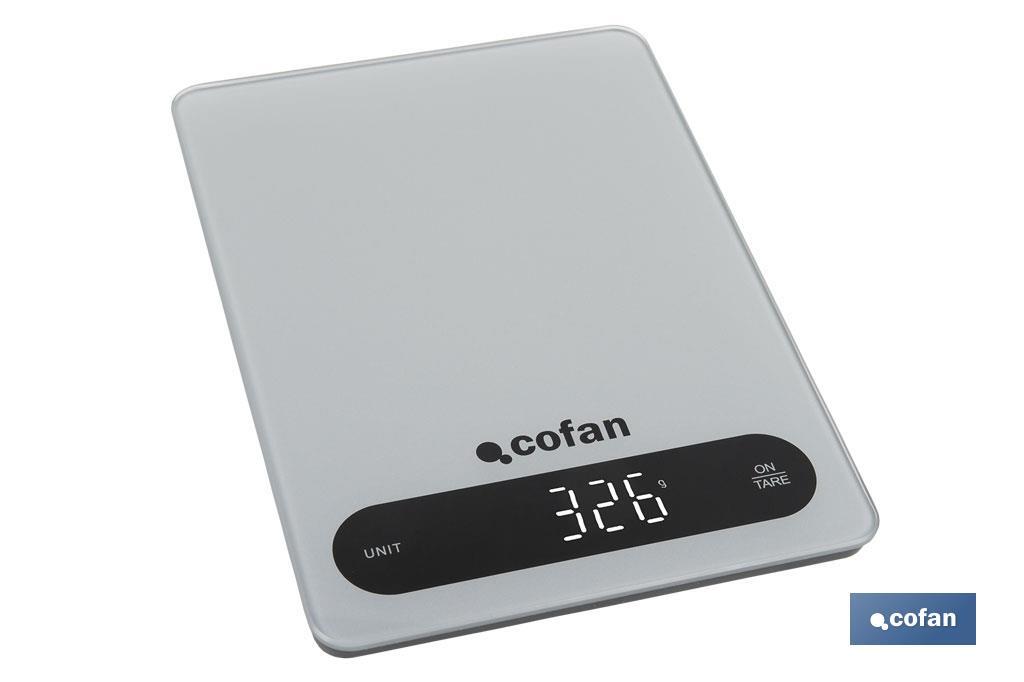 Balance de cuisine numérique disponible en 3 couleurs | Écran LED | 4 capteurs de haute précision - Cofan