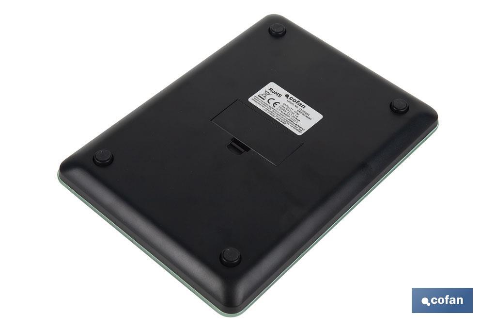 Balance de cuisine numérique disponible en 3 couleurs | Écran LED | 4 capteurs de haute précision - Cofan