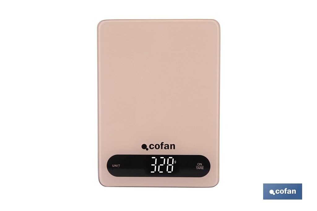 Balance de cuisine numérique disponible en 3 couleurs | Écran LED | 4 capteurs de haute précision - Cofan