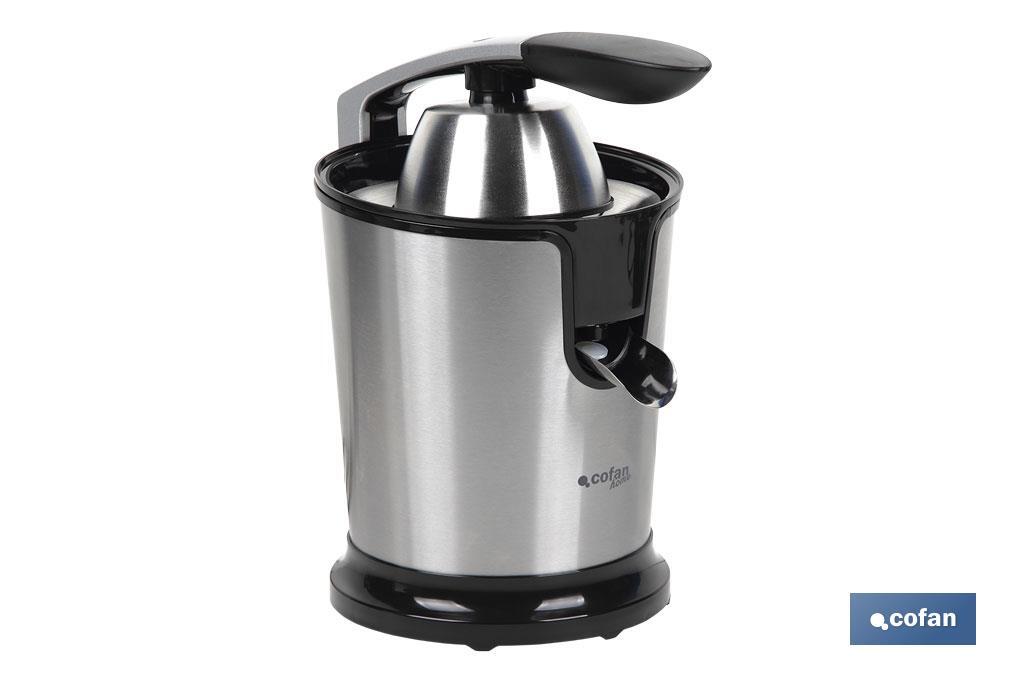 Electric juicer | Ribadeo Model | Power: 160W | Stainless steel | Non-electrical parts suitable for dishwasher - Cofan