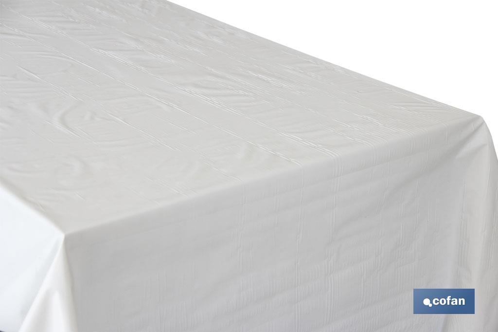 Protector de mesa | Medida 1,40 x 50 m | Material  PVC | Color blanco | Modelo Pureza - Cofan
