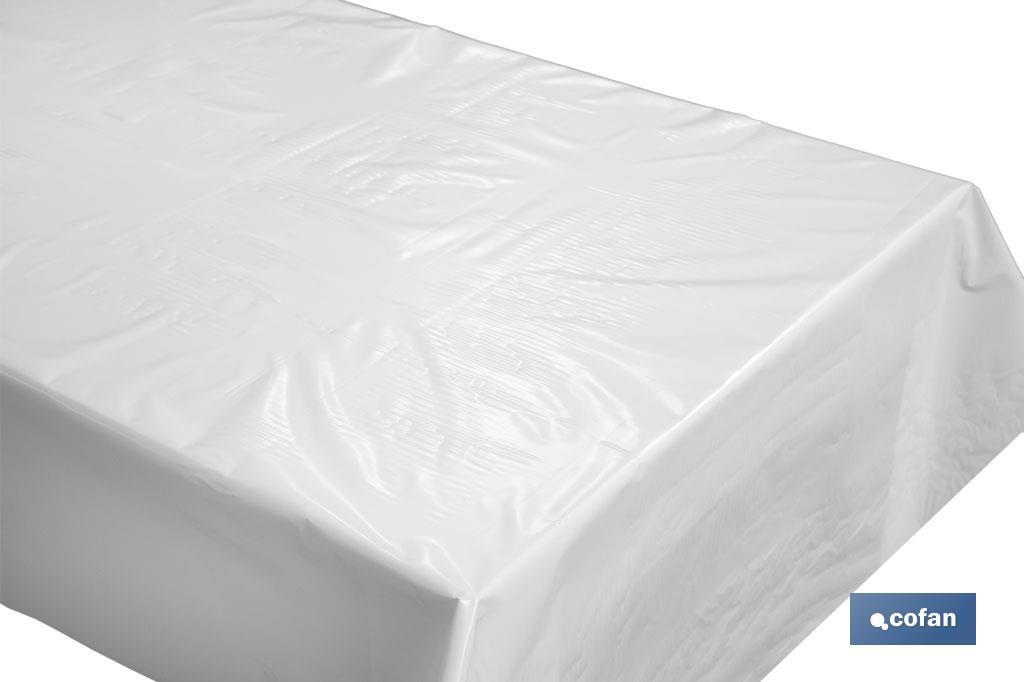 Protector de mesa | Medida 1,40 x 50 m | Material  PVC | Color blanco | Modelo Pureza - Cofan