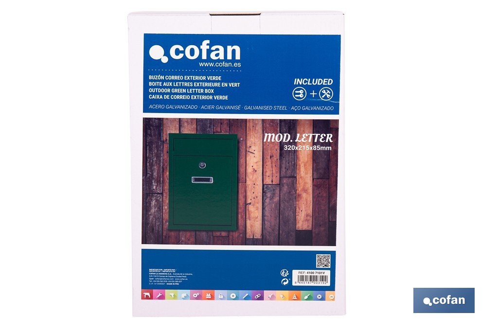 CAIXA DE CORREIO EXTERIOR MOD. LETTER  - Cofan