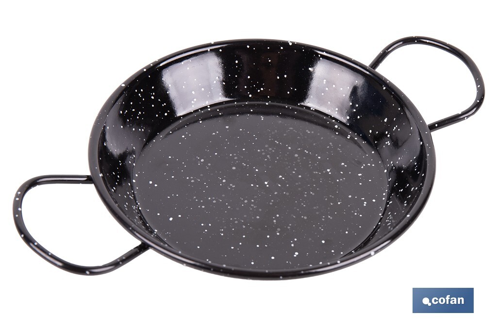 Enamelled steel paella pan | Different sizes | Traditional paella pan | Paella pan with 2 handles | Different diameters - Cofan