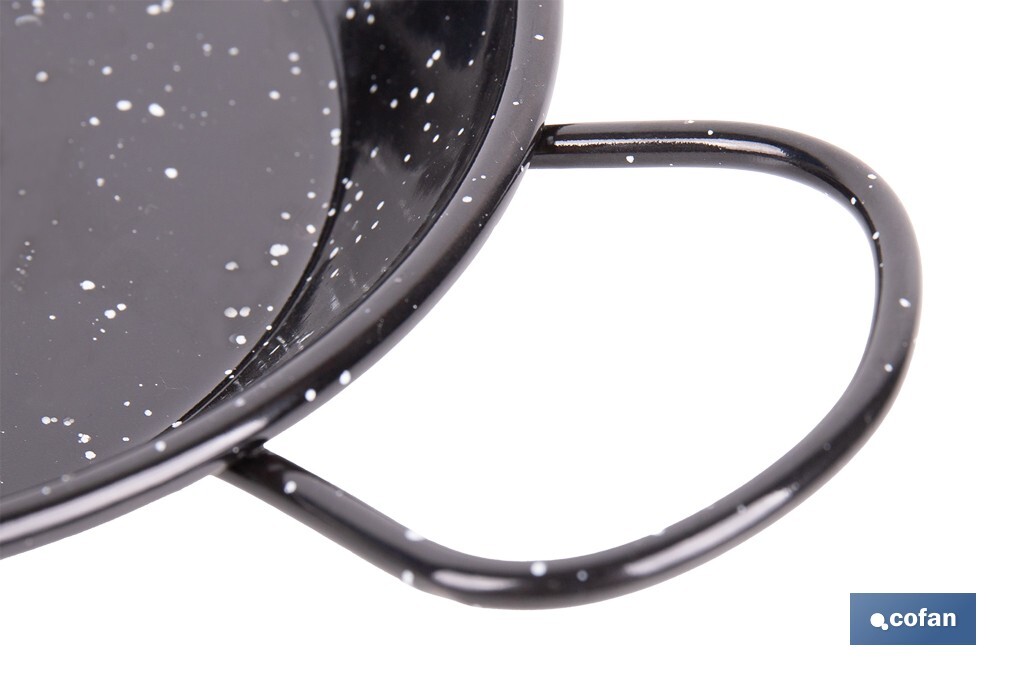 Enamelled steel paella pan | Different sizes | Traditional paella pan | Paella pan with 2 handles | Different diameters - Cofan