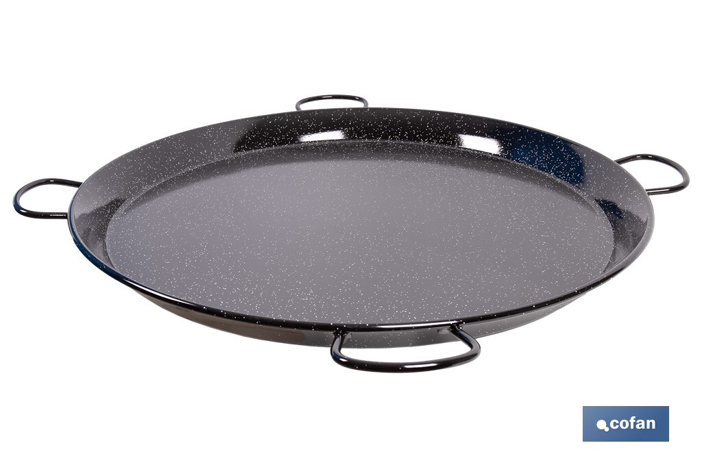 Poêle à paella en acier émaillé | Format traditionnel | Poêle à Paella avec 4 poignées
 - Cofan