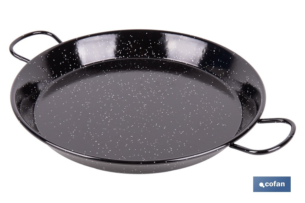Poêle à Paella en Acier Émaillé Spéciale pour Induction | Format Traditionnel | Conception avec deux poignées - Cofan