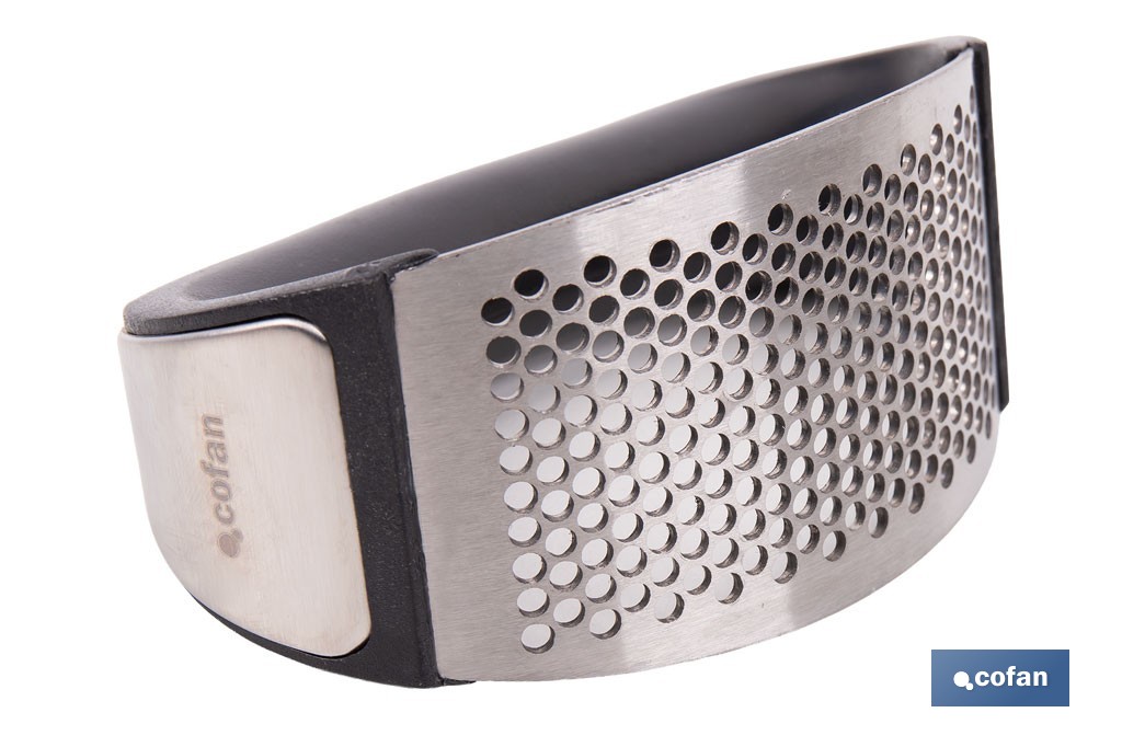 Prensador de ajos ergonómico | Material: acero inoxidable | Apto para lavavajillas, fácil de limpiar - Cofan