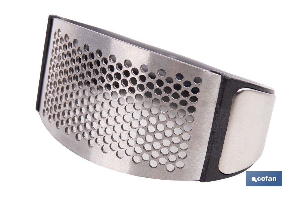 Prensador de ajos ergonómico | Material: acero inoxidable | Apto para lavavajillas, fácil de limpiar - Cofan
