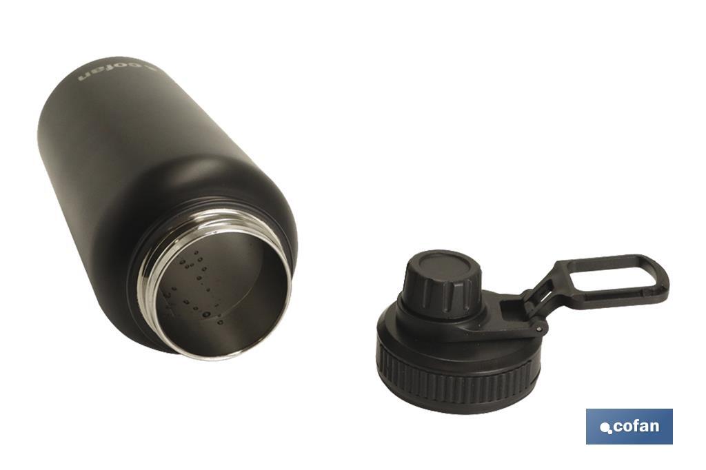 Garrafa desportiva extreme | Cor preto | Capacidade: 550 ml ou 950 ml - Cofan