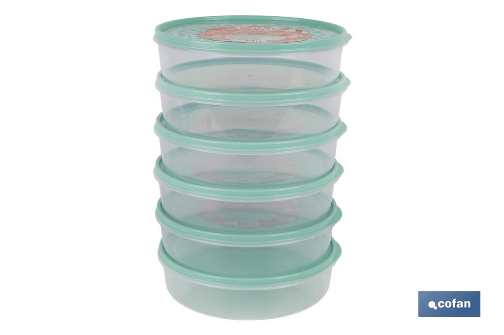 Round lunch box for potato omelette | Available in three colours | Size: 24.5 x 6.5cm - Cofan