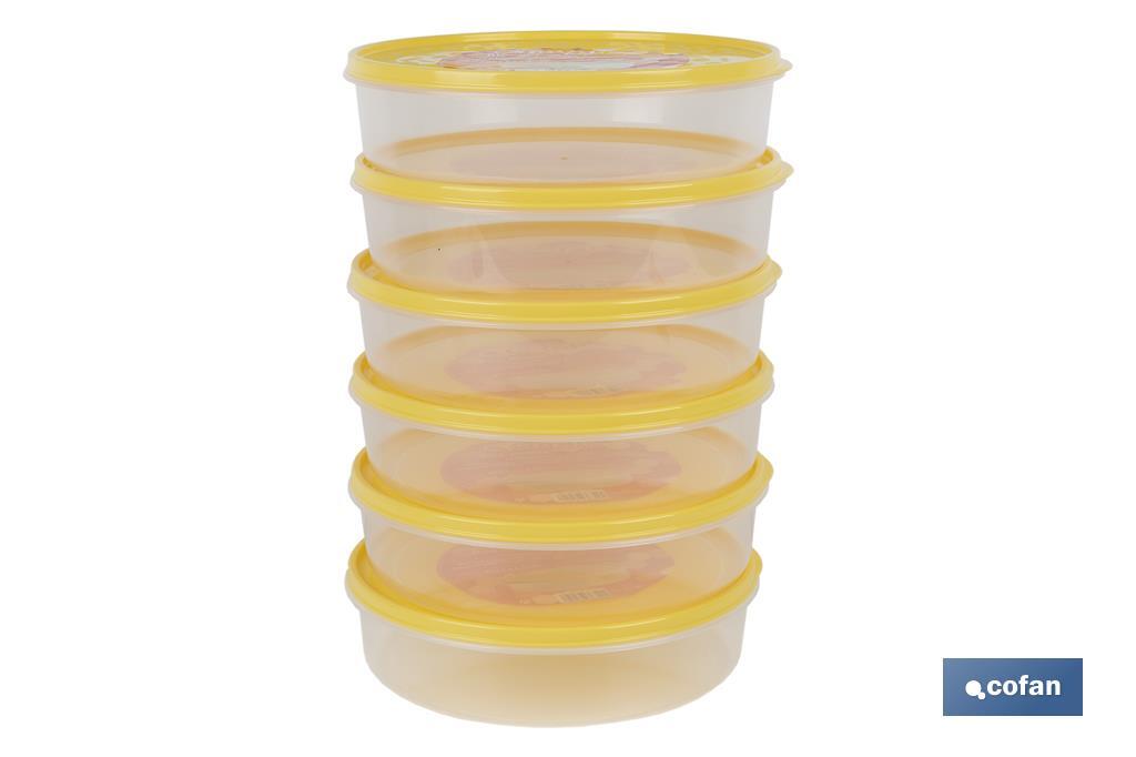 Round lunch box for potato omelette | Available in three colours | Size: 24.5 x 6.5cm - Cofan