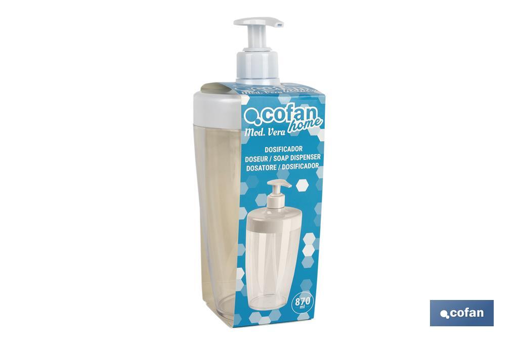 Dispenser per sapone | Due colori | Capacità da 870 ml - Cofan