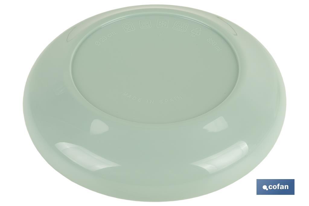 Round plates | Available in two colours | Capacity: 850ml - Cofan