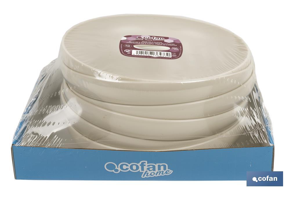 Assiettes rondes | En deux couleurs | Capacité de 850 ml - Cofan