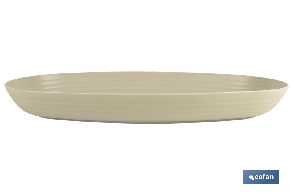 Multipurpose oval serving dish | Available in 2 colours | Size: 39 x 22 x 4.5cm - Cofan