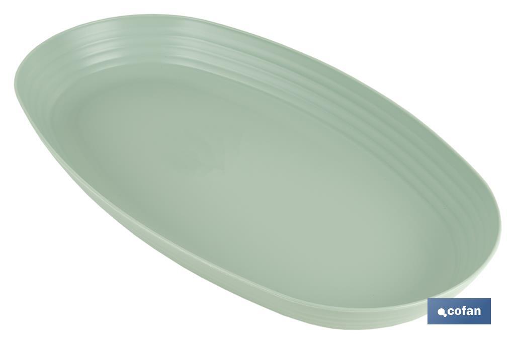 Multipurpose oval serving dish | Available in 2 colours | Size: 39 x 22 x 4.5cm - Cofan