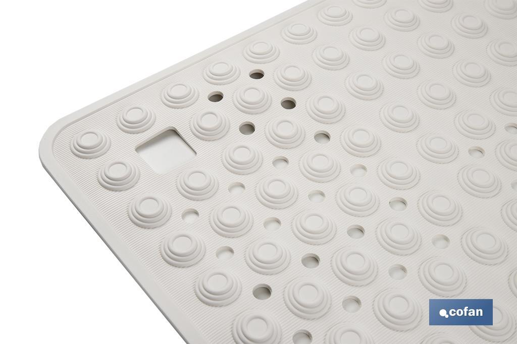 Square shower mat | Suitable for shower tray or bathtub | Non-slip mat | Available in various colours | Size: 60 x 60cm - Cofan