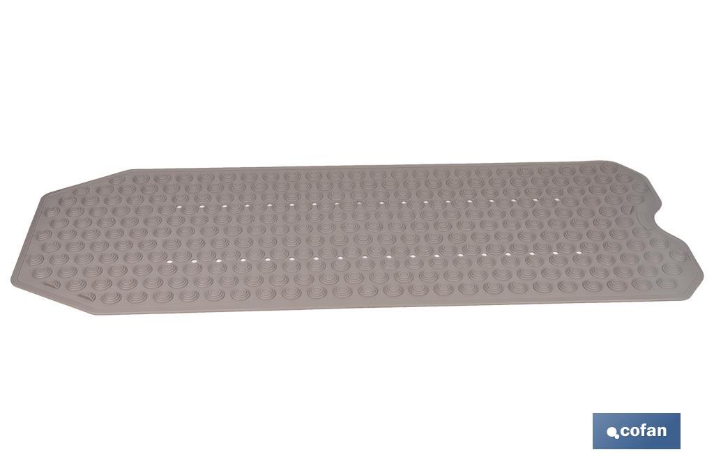 Rectangular bath mat | Suitable for shower tray or bathtub | Non-slip mat | Available in various colours | Size: 40 x 104cm - Cofan