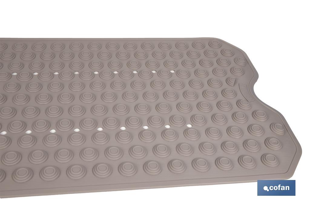 Rectangular bath mat | Suitable for shower tray or bathtub | Non-slip mat | Available in various colours | Size: 40 x 104cm - Cofan