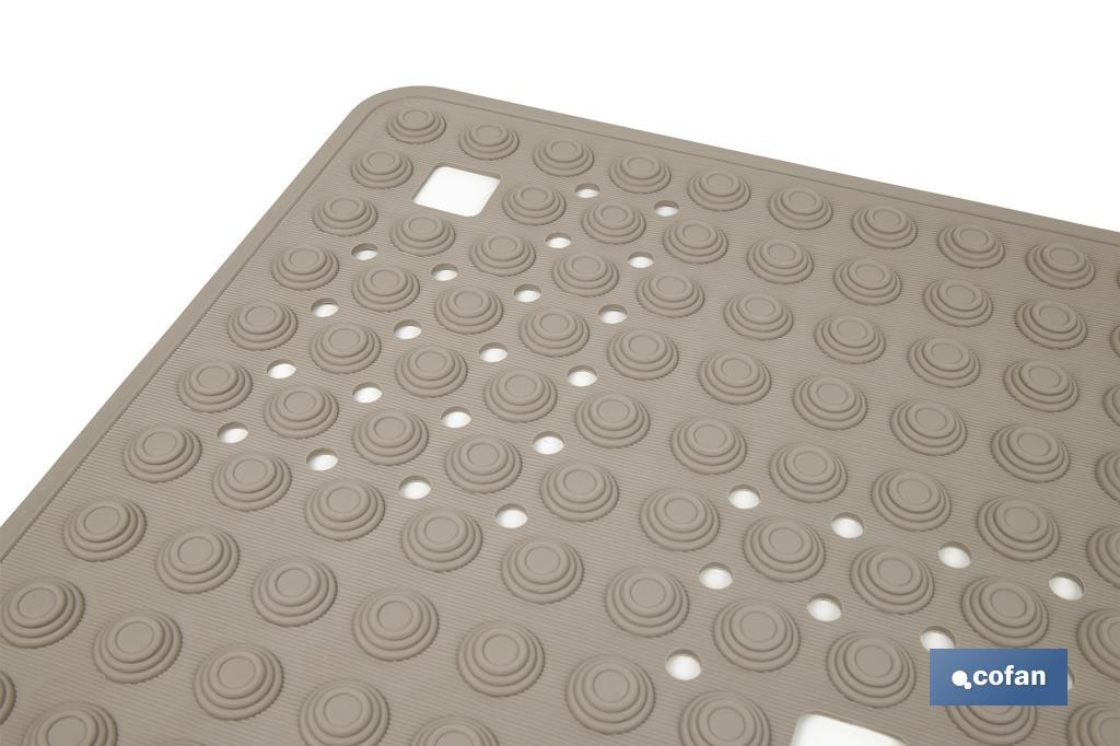 Square shower mat | Suitable for shower tray or bathtub | Non-slip mat | Available in various colours | Size: 60 x 60cm - Cofan