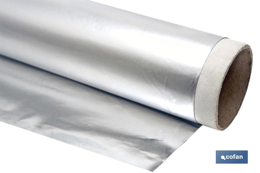 Papel de alumínio para uso doméstico | Medida 16, 30 ou 50 m | Largura 30 cm | Caixa com serra de corte | Antiaderente - Cofan