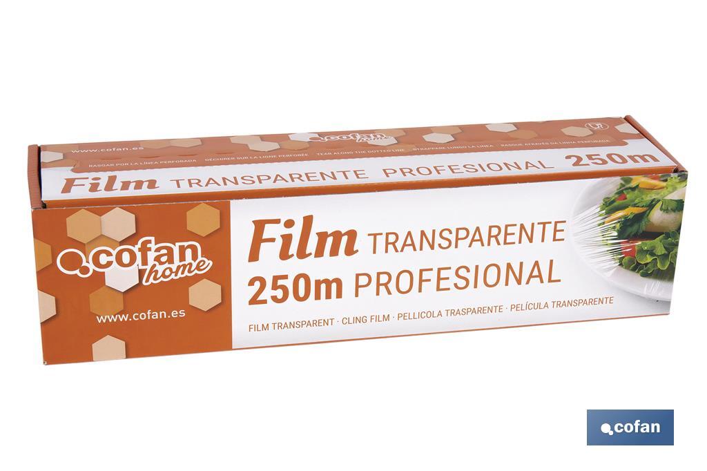 Película Transparente para uso profissional | Medida 250m Largura 30 cm | Peso 0.953Kg - Cofan