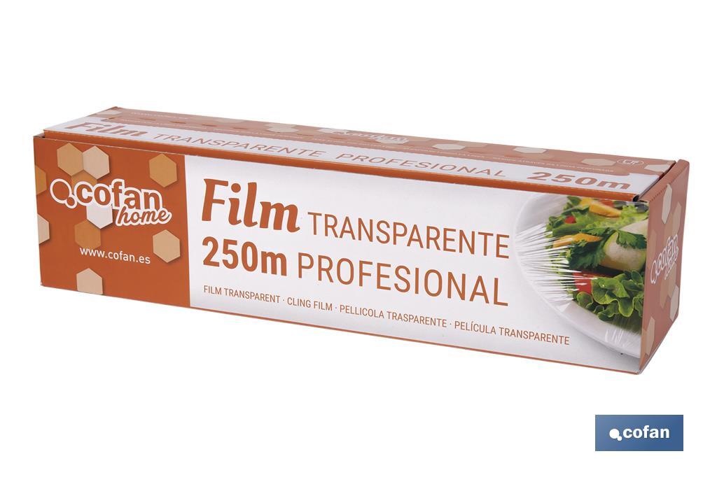 Película Transparente para uso profissional | Medida 250m Largura 30 cm | Peso 0.953Kg - Cofan