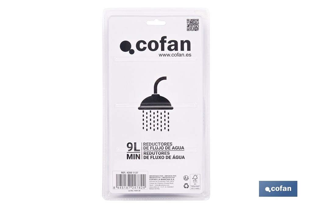 Kit de Torneira de Chuveiro Cromada | Botão de pressão + Cabide + Flexo | Fabricado em ABS Cromado - Cofan