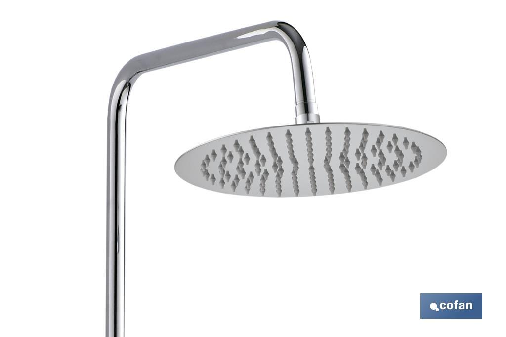 Chrome-plated shower column with mixer tap | With water-saving filter  - Cofan