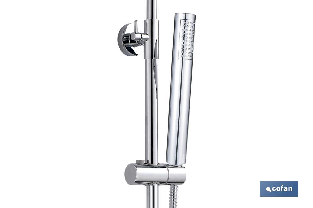 Chrome-plated shower column with mixer tap | With water-saving filter  - Cofan