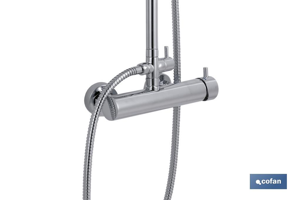 Chrome-plated shower column with mixer tap | With water-saving filter  - Cofan