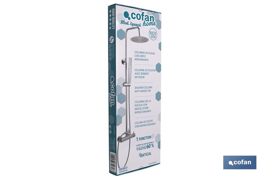 Colonne de Douche avec Robinet Mitigeur chromé | Avec Filtre d'économie d'eau  - Cofan